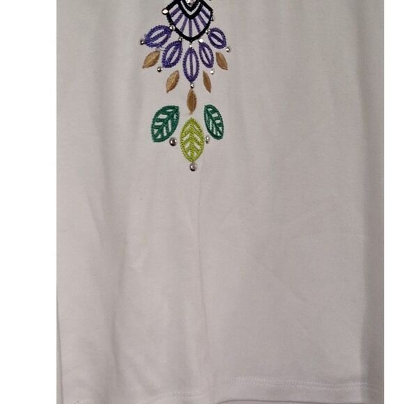 Alfred Dunner Women's Top Embellished Career Cottage Core Embroidered XL - Picture 5 of 7